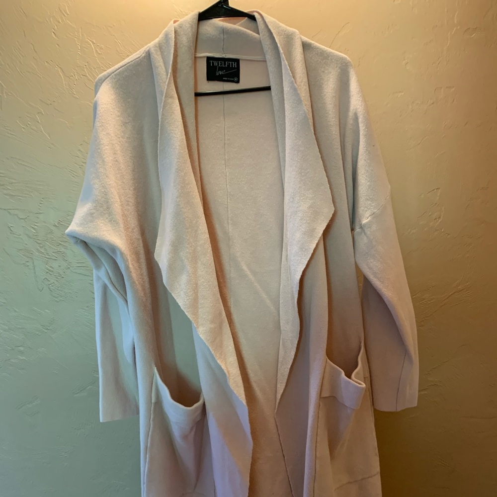 Blush duster jacket